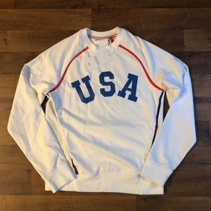 Wilson Pullover White Cotton Shirt Size M Team USA New With Tags.